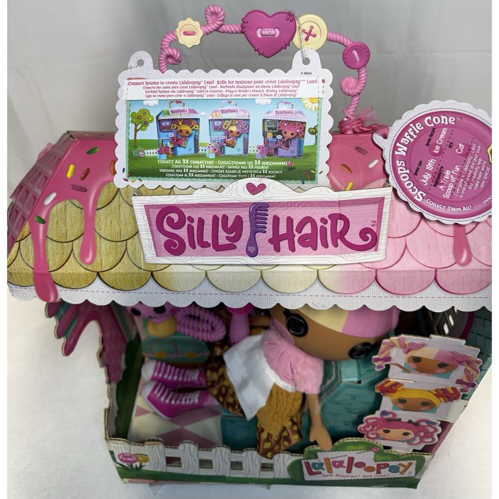 LALALOOPSY SILLY HAIR DOLL SCOOPS WAFFLE CONE MGA 2021 New NWB Complete - Picture 4 of 16